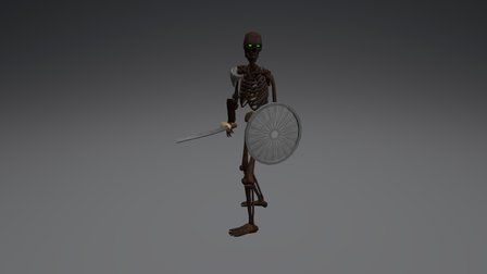 Skeleton Swordsman 3D Model