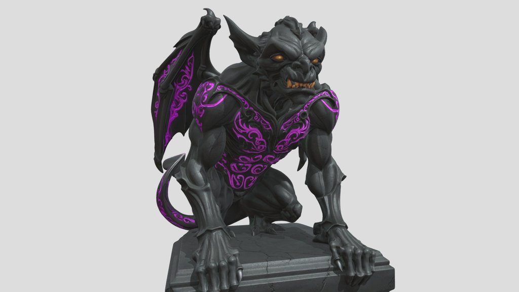 Violet Runic Gargoyle