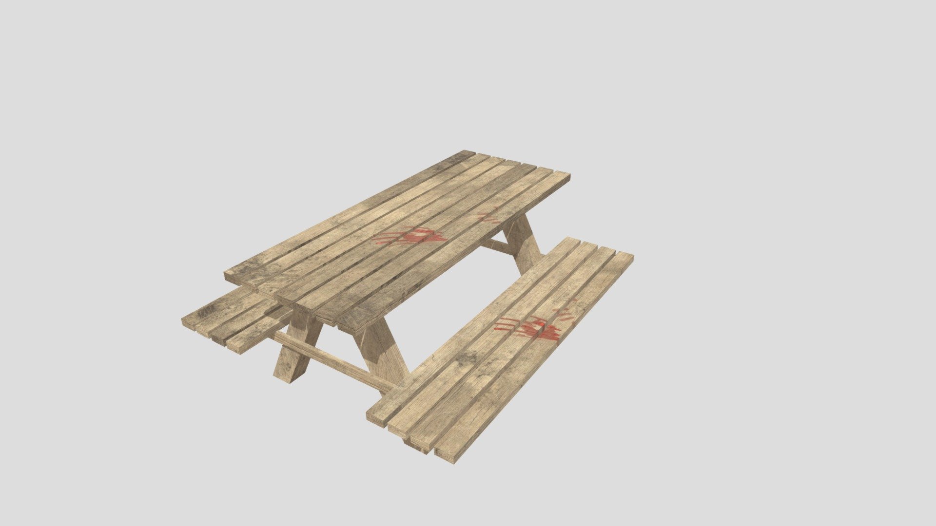 Park Table with Bloodstains