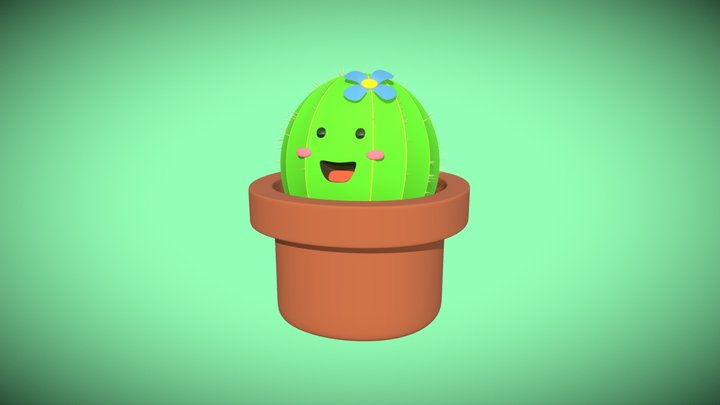 Kako, the cute cactus 3D Model