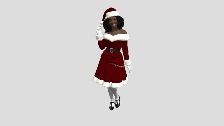 Velvet Santa Dress – Kostenloses 3D-Modell STL