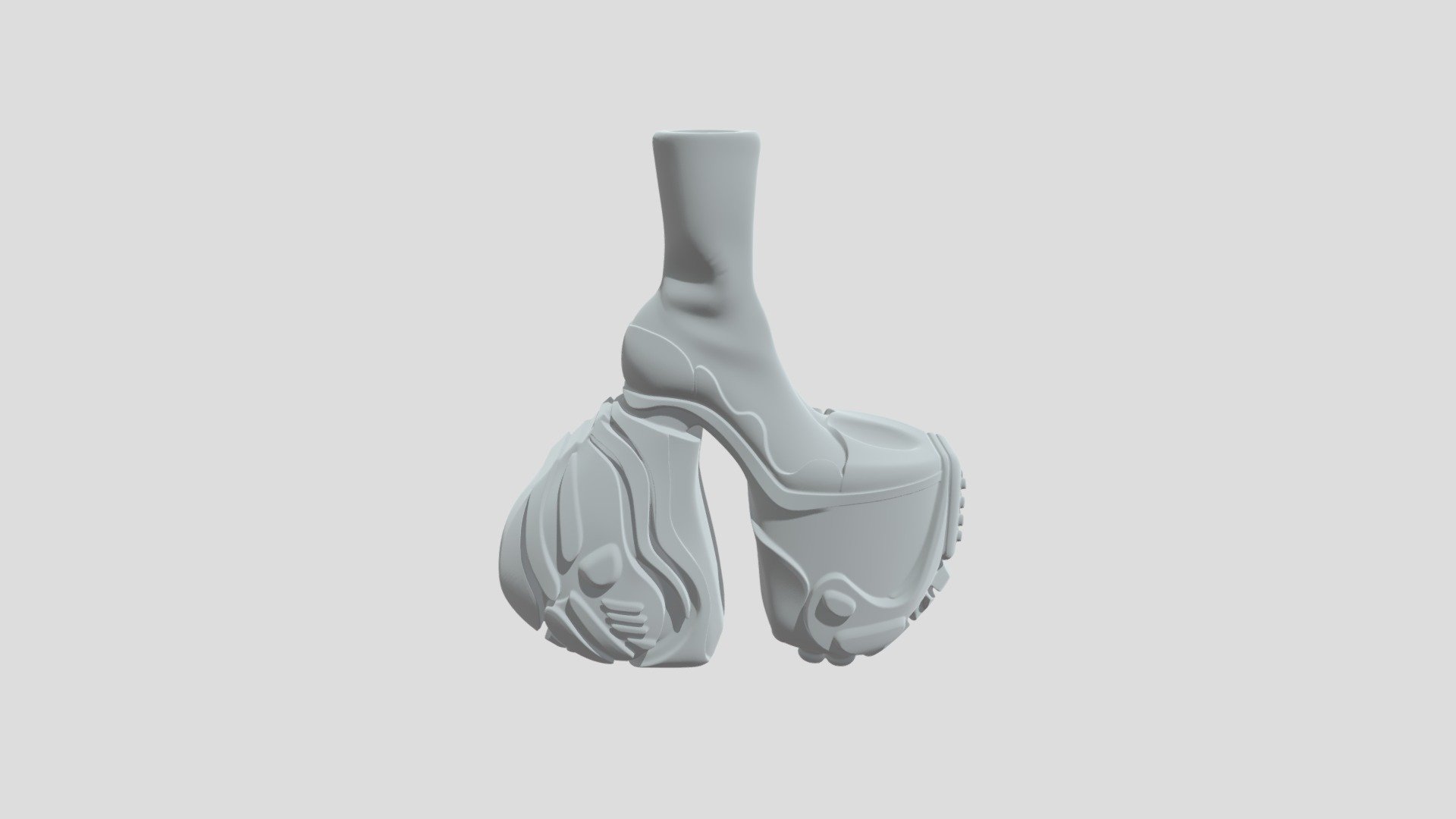 Red Sculpted Platform Boots - Download Free 3D model by diogofpp ...