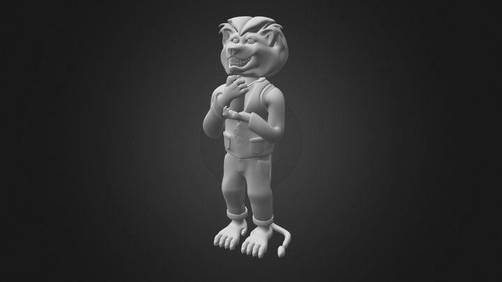 Bartender Lion 3D Model