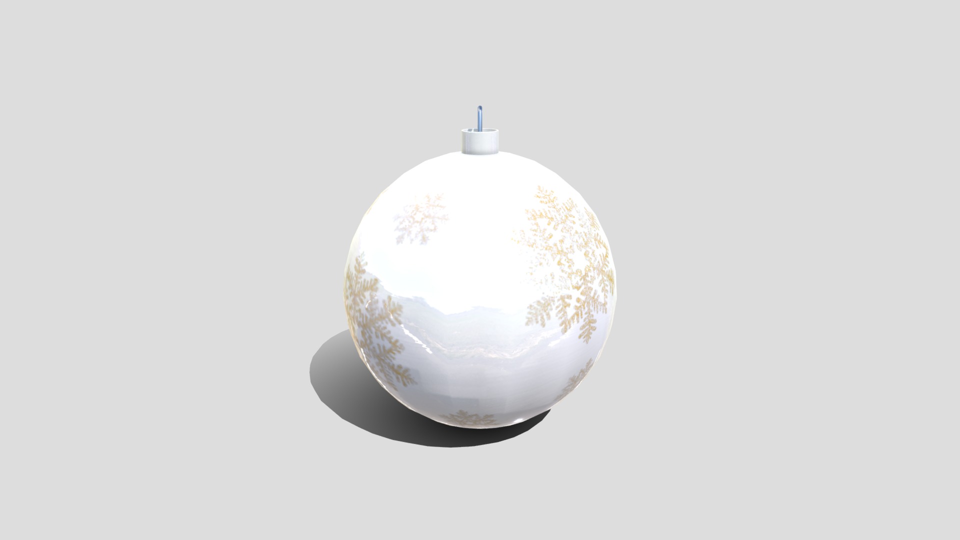 3D model Bauble - This is a 3D model of the Bauble. The 3D model is about a white spherical object.