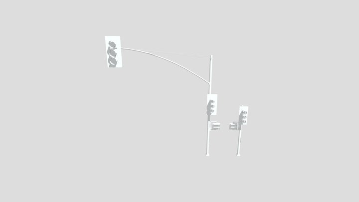 Old California Traffic Signals 3D Model