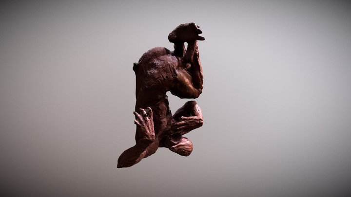 Suspended in air clay sculpture 3D Model