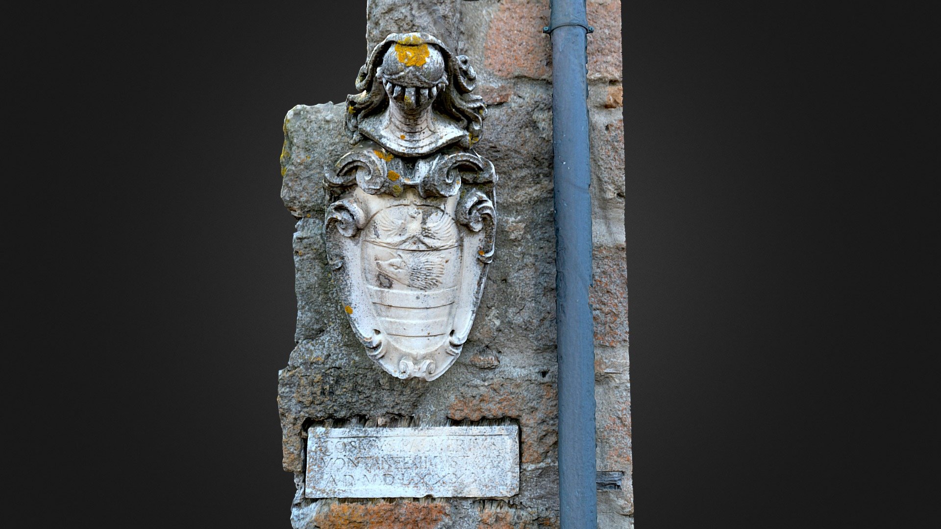 Stone Shield, Aldobrandeschi Castle. Arcidosso