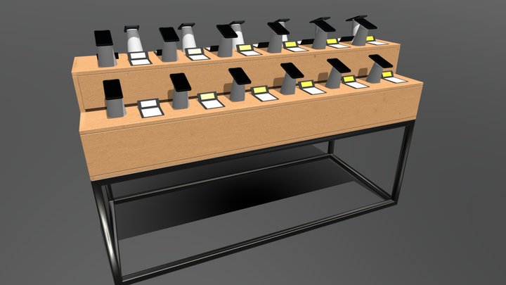 Cellphone stand retail store 3D Model