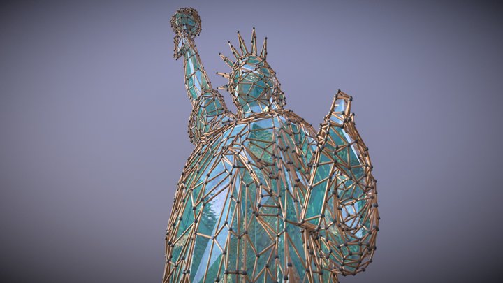 Remixed Atom Statue Of Liberty 3D Model