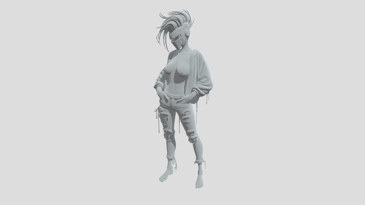 Neon Circuit Rebel 3D Model