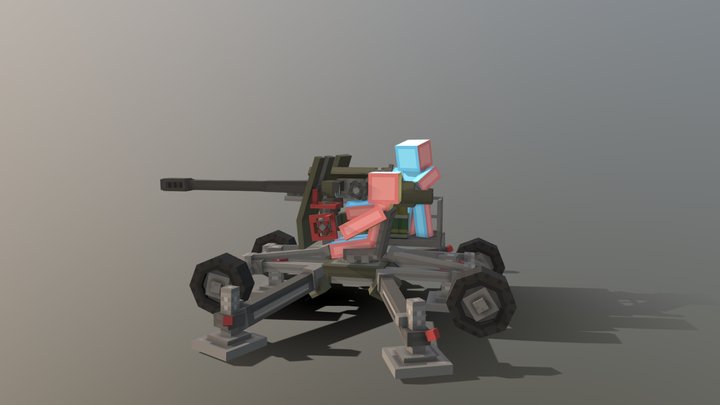 Cannon 85 115mm (1938) 3D Model