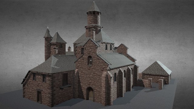 Medieval Buildings 3D Model