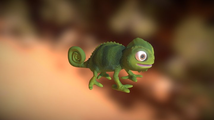 Stylized Pascal from Tangled 3D Model