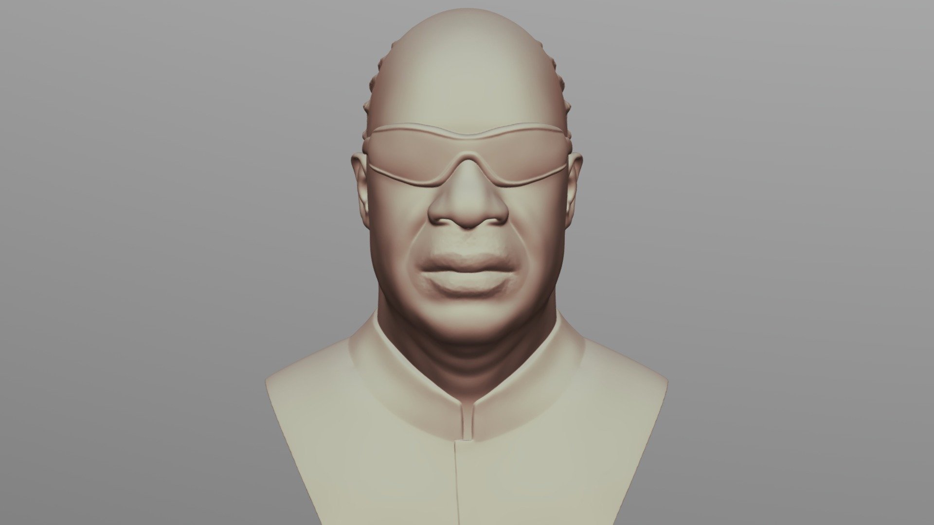 Stevie Wonder bust for 3D printing