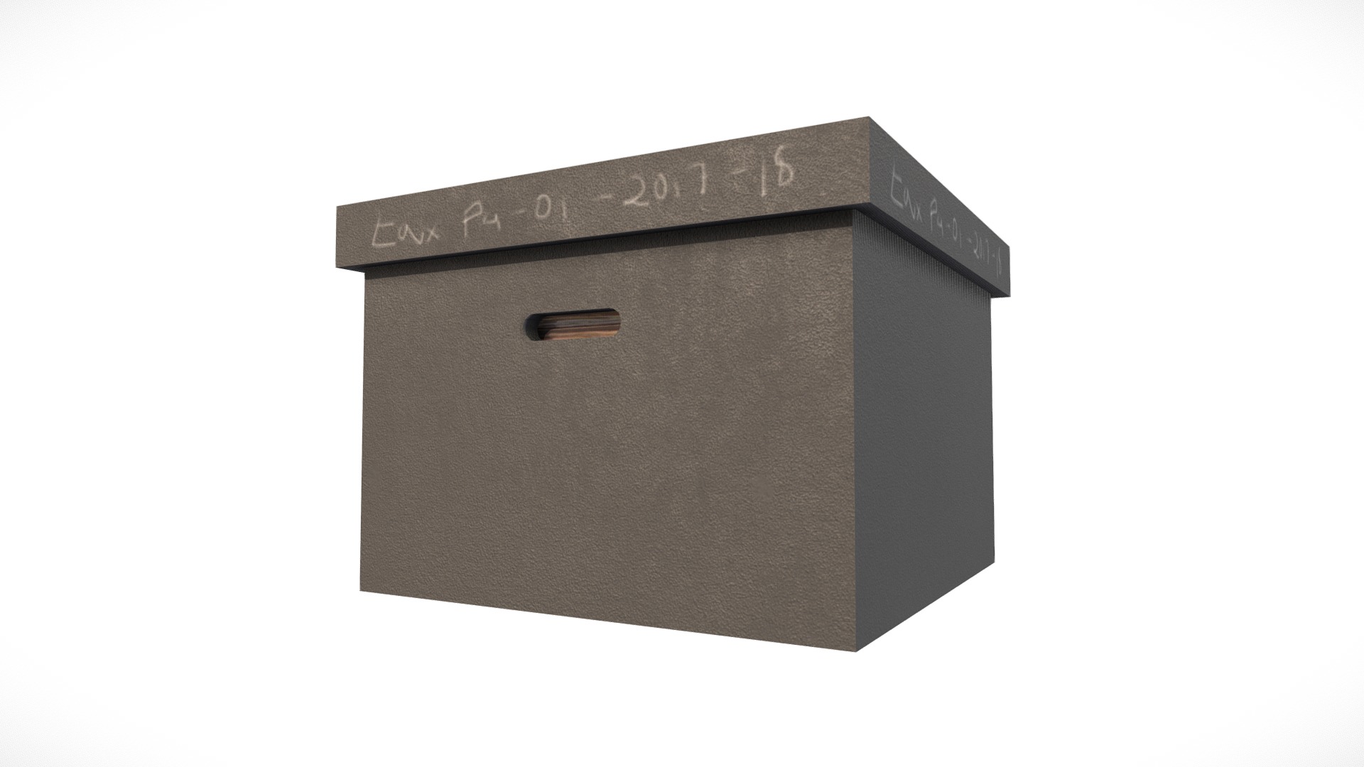 3D model FileBox - This is a 3D model of the FileBox. The 3D model is about a black rectangular box.