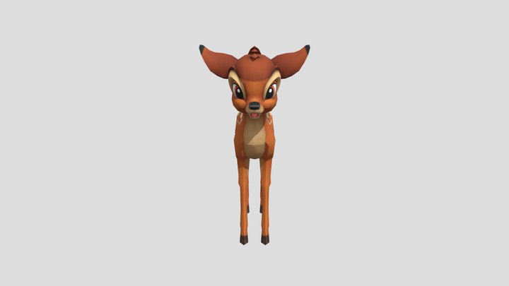 Play Station 2 - Kingdom Hearts - Bambi 3D Model