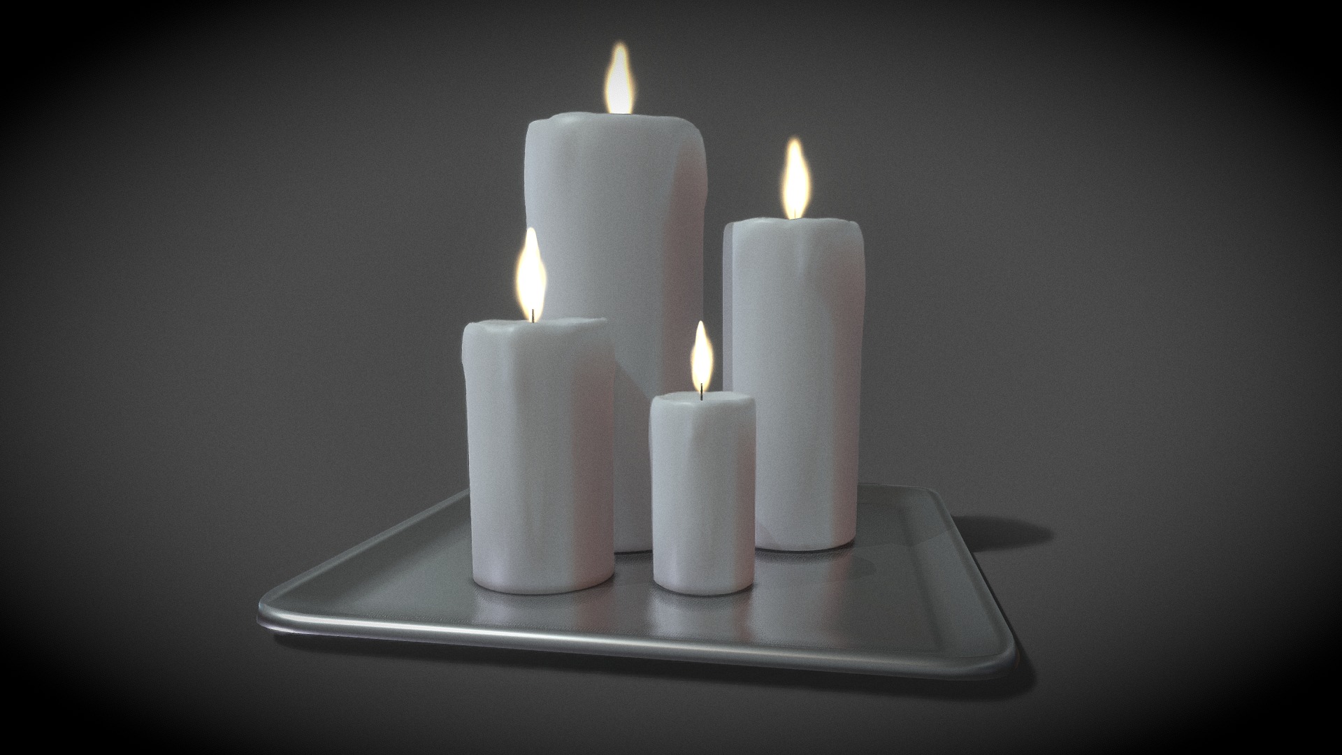 3D model Animated Candles - This is a 3D model of the Animated Candles. The 3D model is about a group of candles.