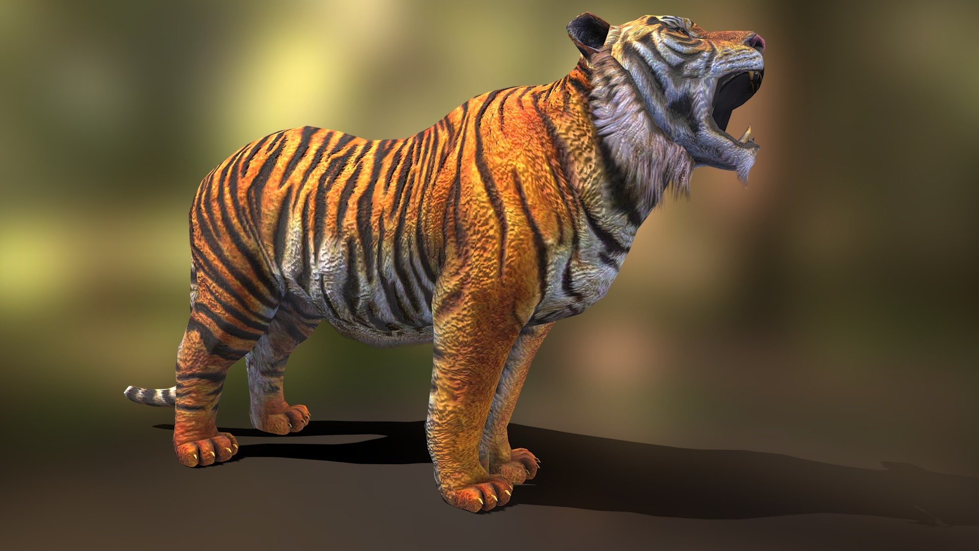 tiger howl v04 3D model by Unity (shehab house) (shahabahmed