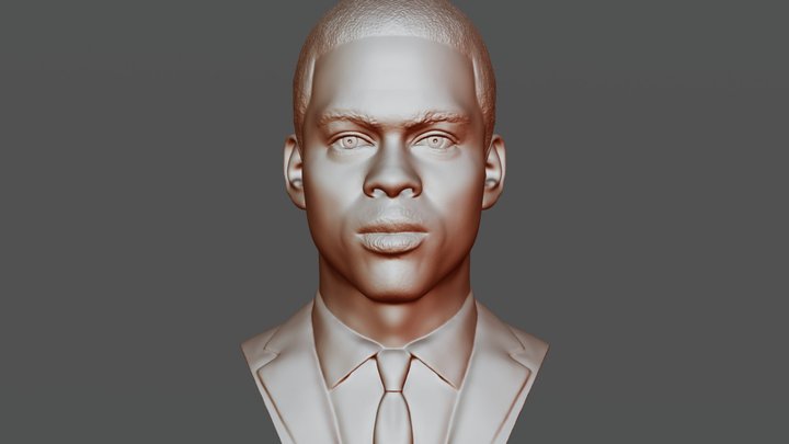 Chris Rock bust for 3D printing 3D Model