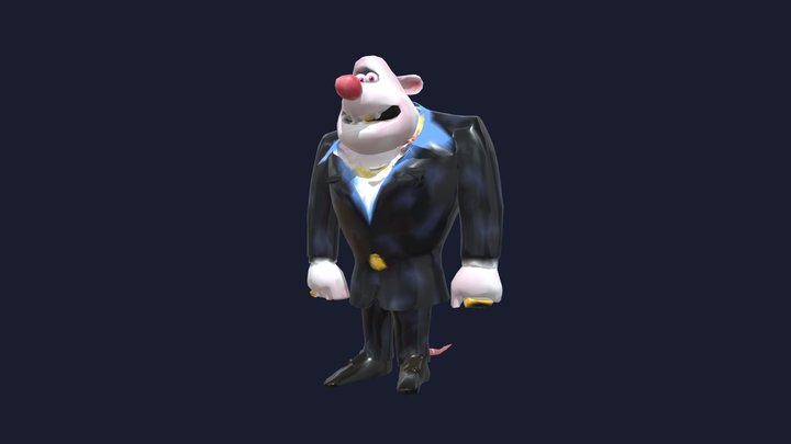 Whitey Flushed Away Idle 3D Model