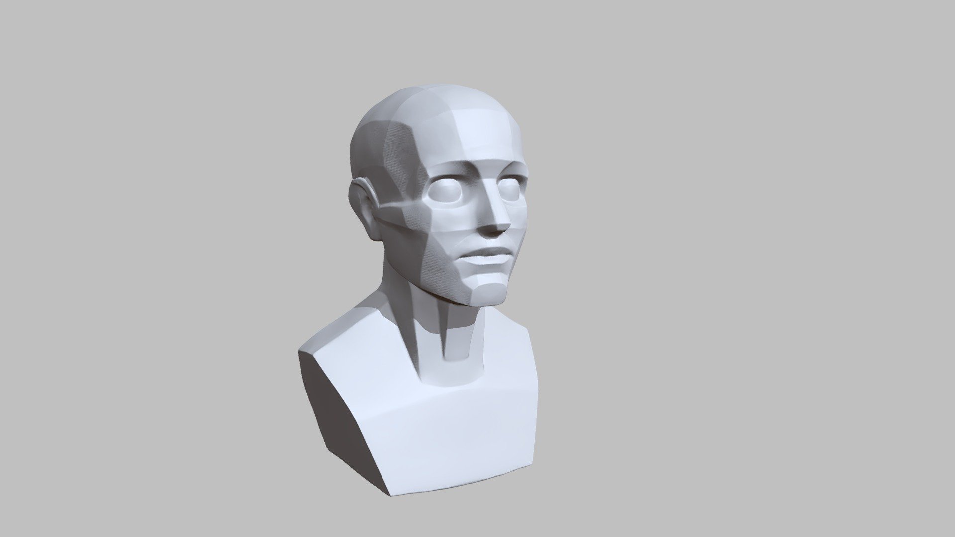 Planar Head Model, Artist Anatomy Sculpture Statue, Human Male Female