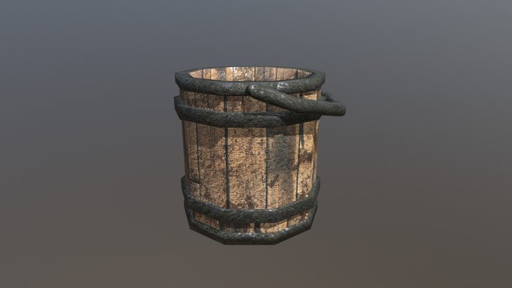 Bucket Of Water 01 3D Model