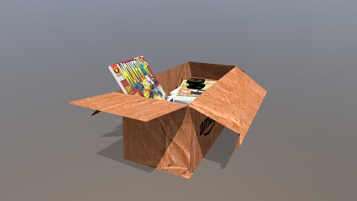 Retro Trash Box 3D Model