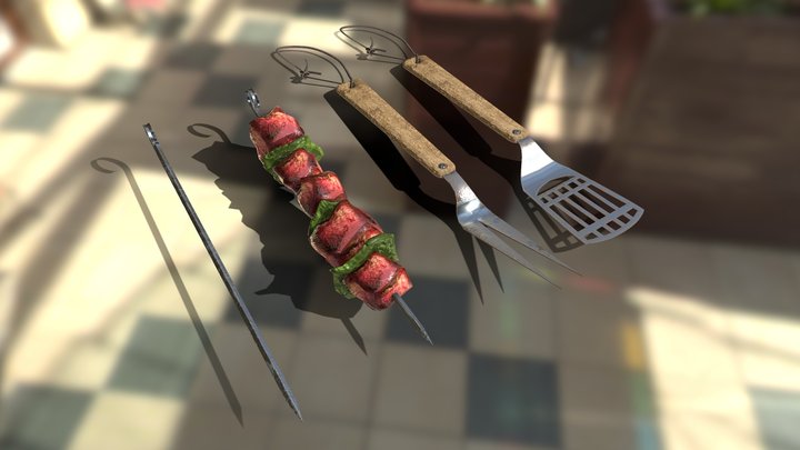 Barbecue Tools 3D Model