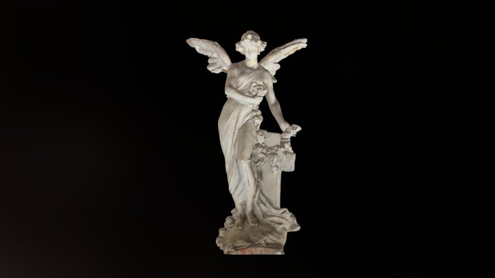 funerary winged angel 3D Model