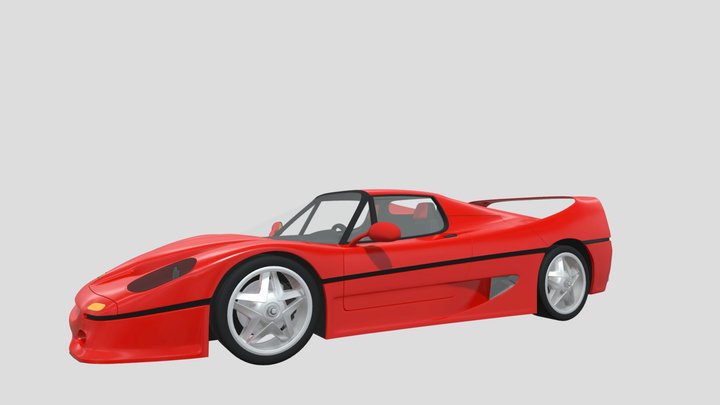 Frrari F50 1995 car 3D model 3D Model