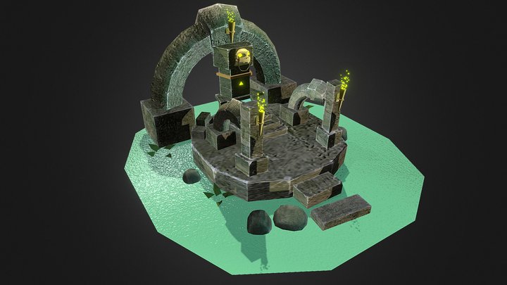 Creepy Well Altar 3D Model