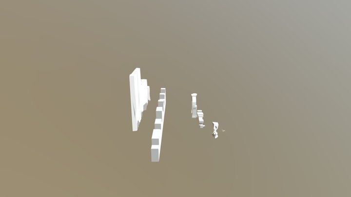 Forest Ruins Set 3D Model