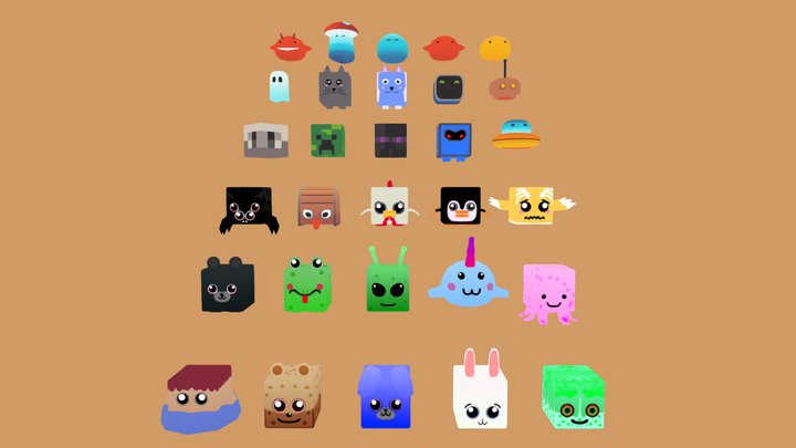 Roblox pet pack low poly 1 3D Model