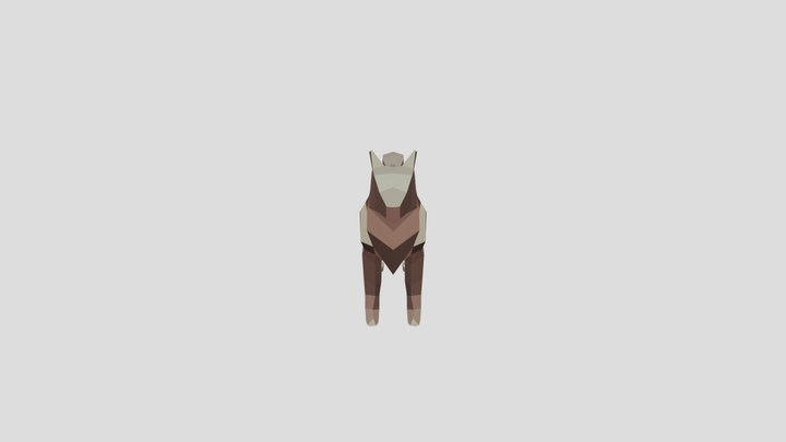 Rigged Low Poly Dog 3D Model
