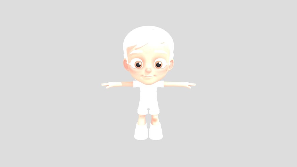 Cartoon Girl Character In Overalls