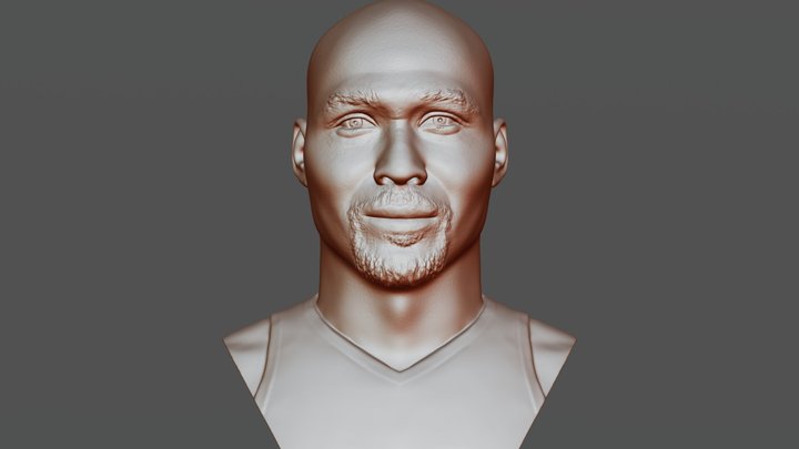 Karl Malone bust for 3D printing 3D Model