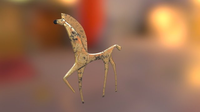 Brass Horse 3D Model