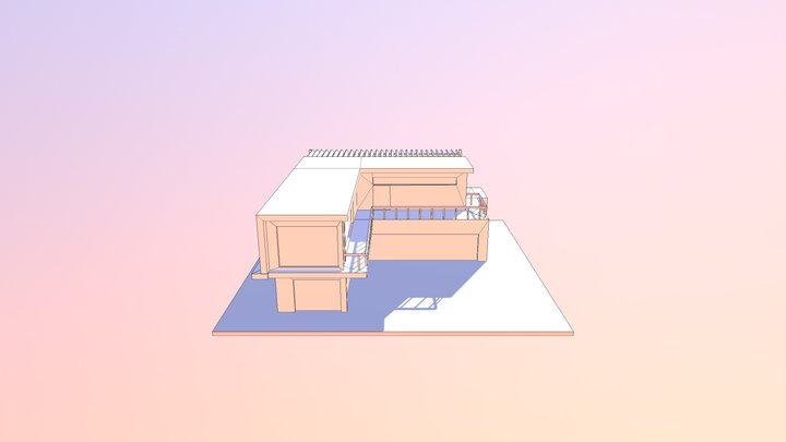 Villa Low poly 3D Model