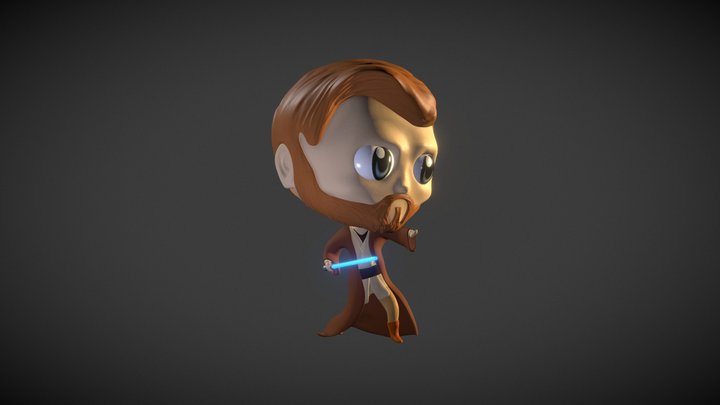 Obi Wan Kenobi - Chibi 3D Model
