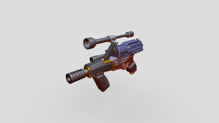 CR-2 heavy blaster pistol 3D Model