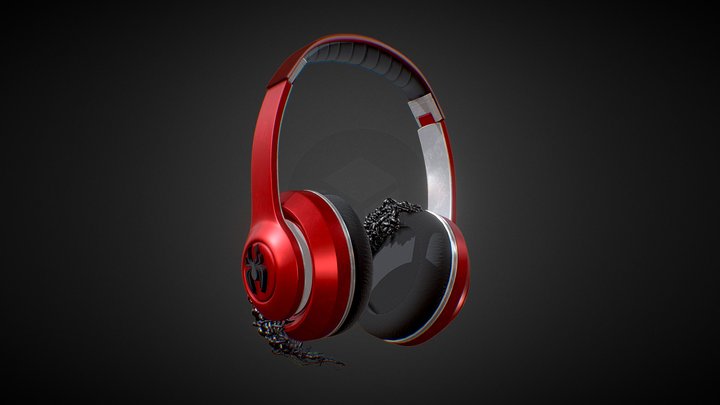 spider-man 2 style headphones 3D Model