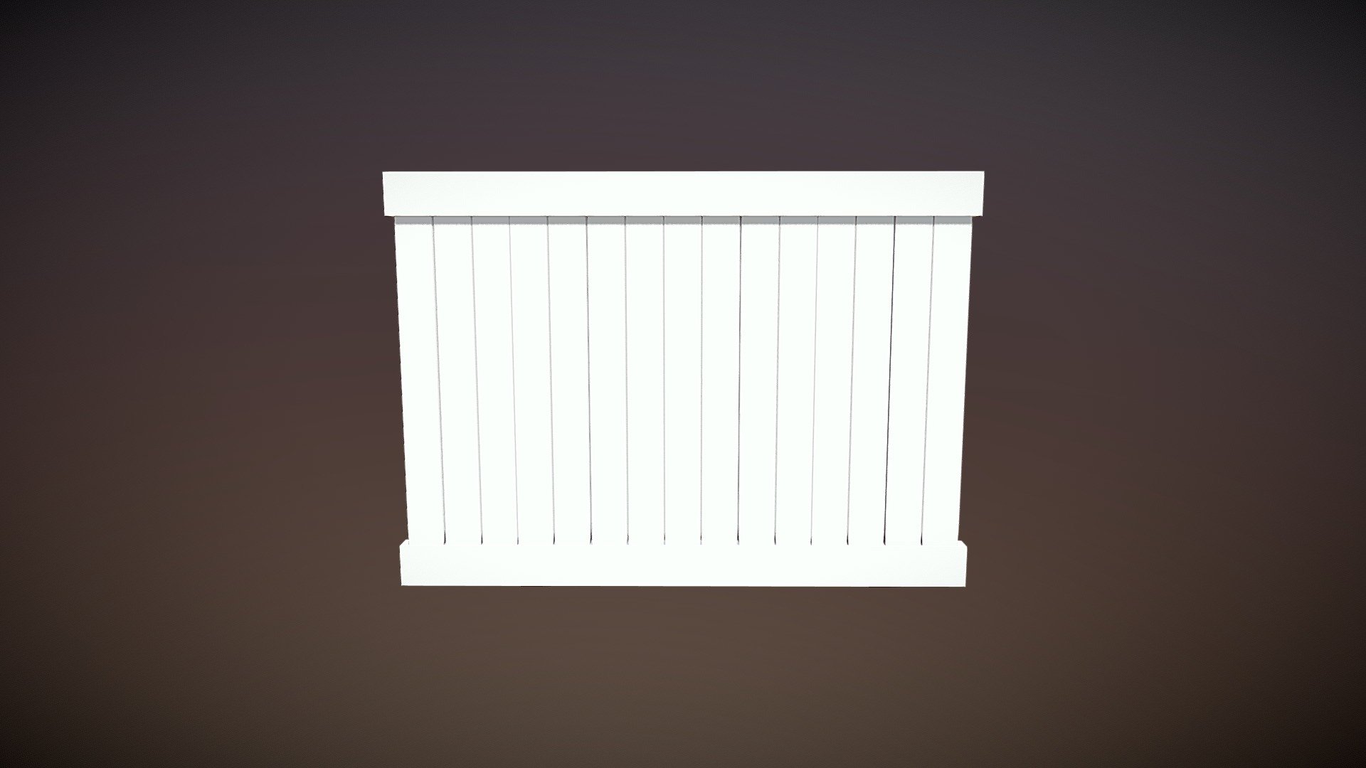 Fence - Vinyl fence with no posts - low poly