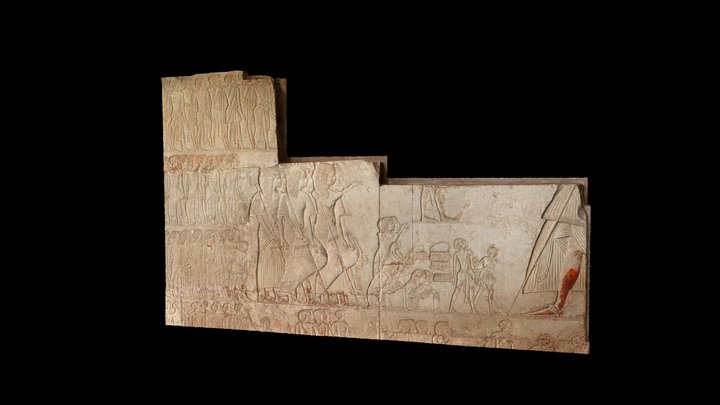 Procession of Nubians, Tomb of Horemheb – Modello 3D gratuito STL