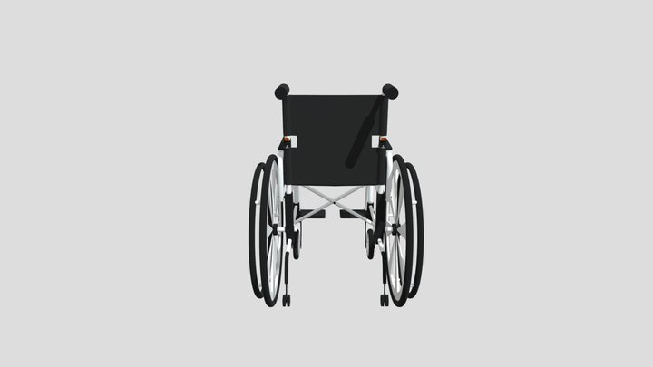 Lightweight Wheelchair (animated) 3D Model