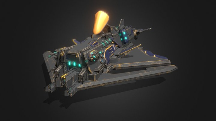 Therian Reaper - Fighter Ship 3D Model