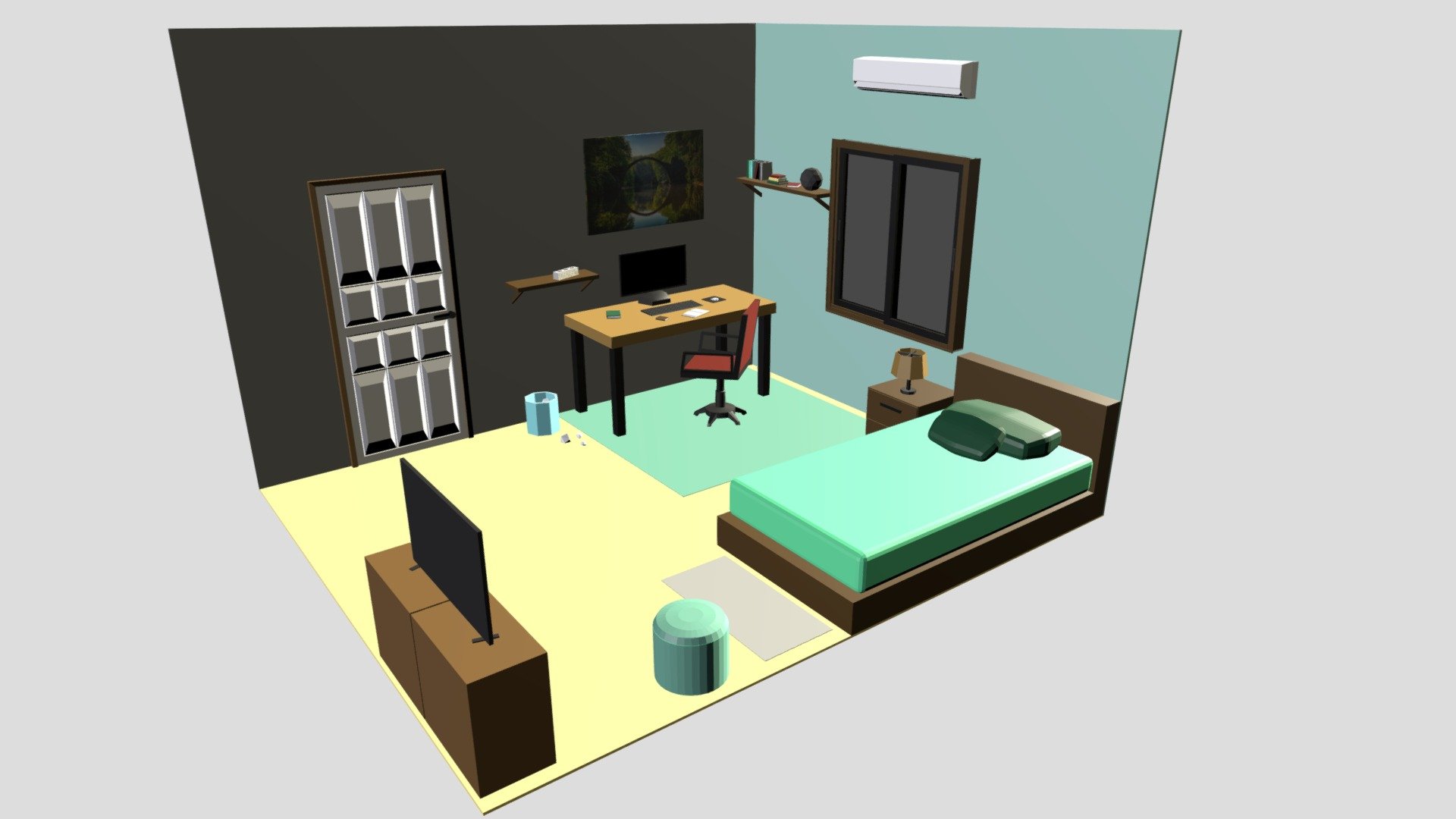 Low Poly Interior - Buy Royalty Free 3D model by hadi.saputra [ca26d40 ...