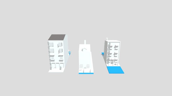 1GD16_ Rakowiecki_ Franciszek_ RowhomesBlockouts 3D Model