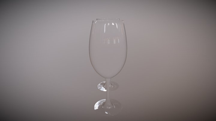 Wine Glass + Shattered 3D Model