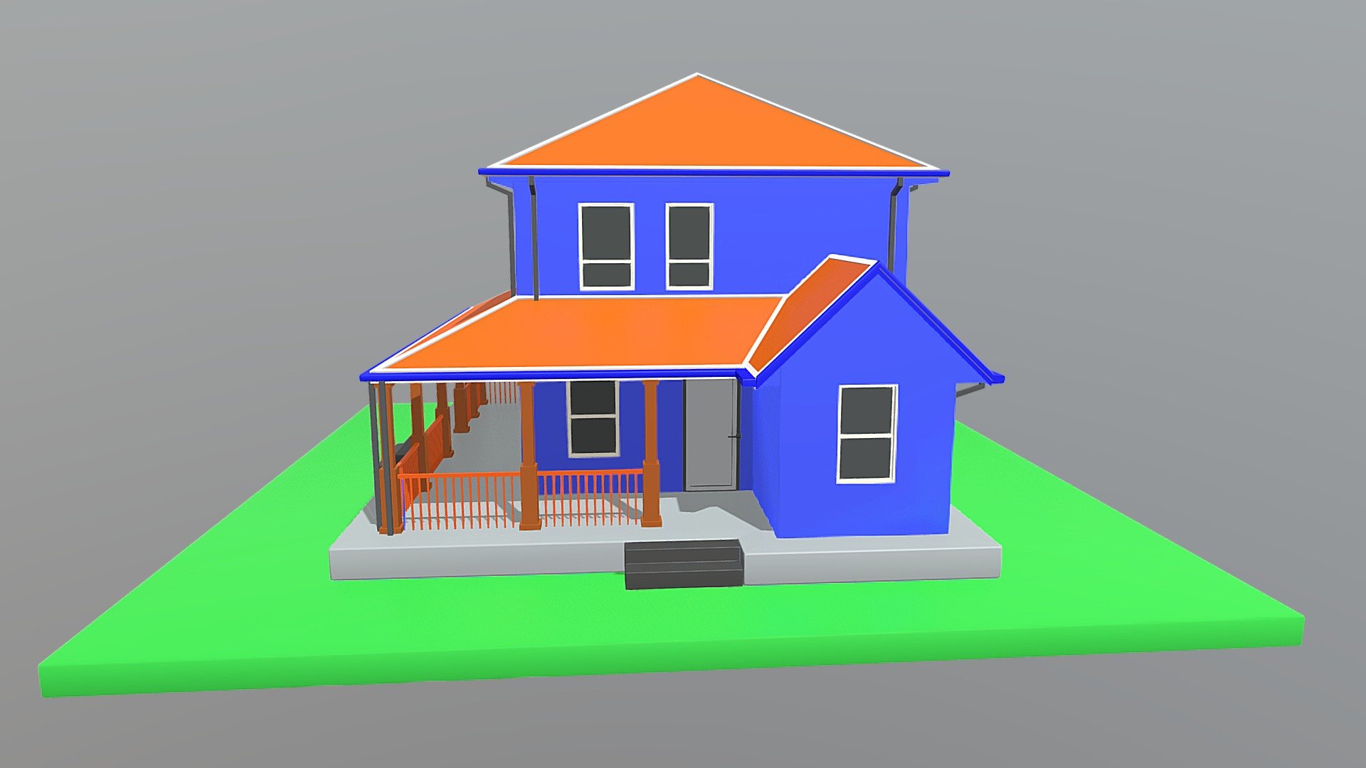 Low poly house 3D Model - Download Free 3D model by Omkar_suryavanshi