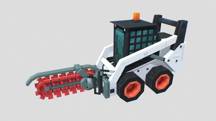 Pixel Chainsaw Loader 3D Model